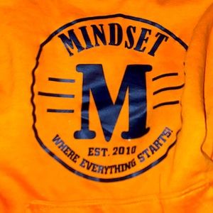 orange mindset hoodie 1xl
